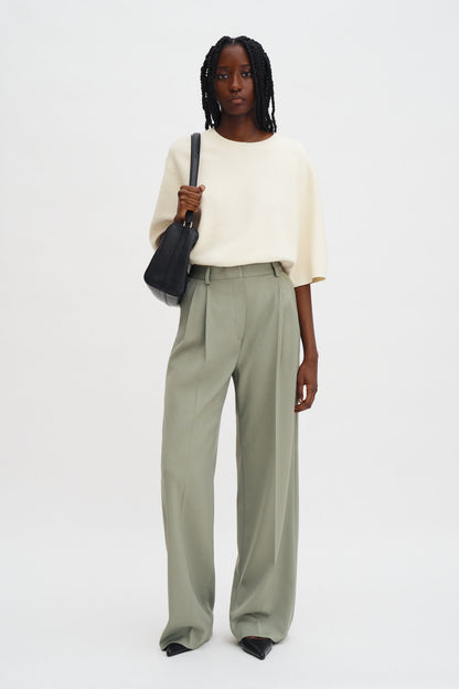 Darcey Wool Trousers Light Green Filippa K