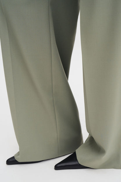 Darcey Wool Trousers Light Green Filippa K