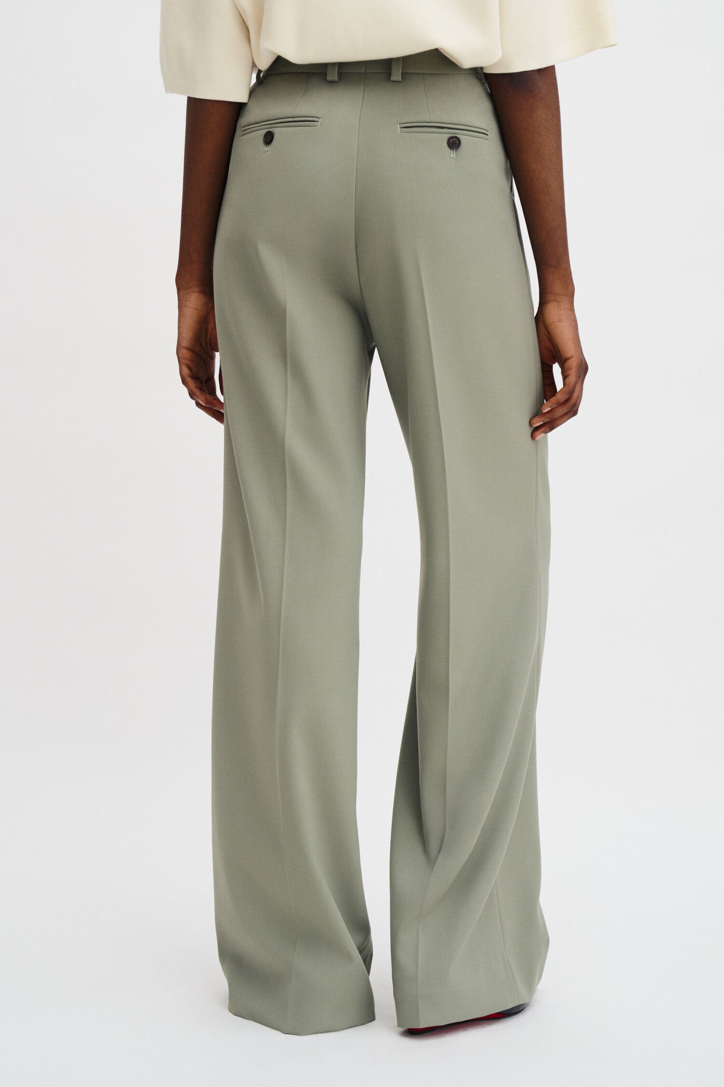 Darcey Wool Trousers Light Green Filippa K
