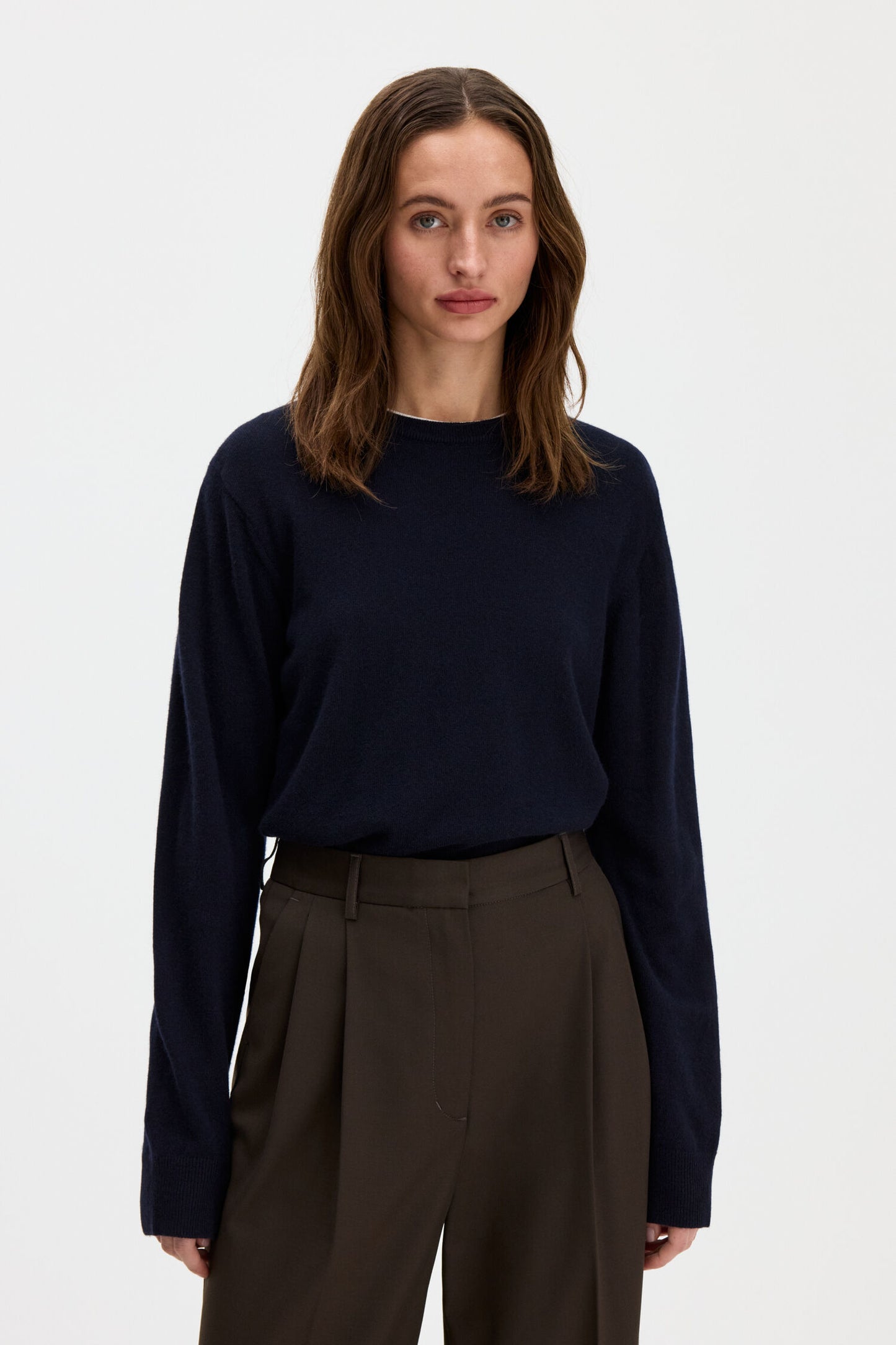 Soft Wool Crewneck Sweater Navy Filippa K