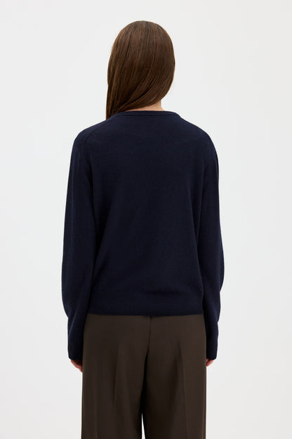 Soft Wool Crewneck Sweater Navy Filippa K