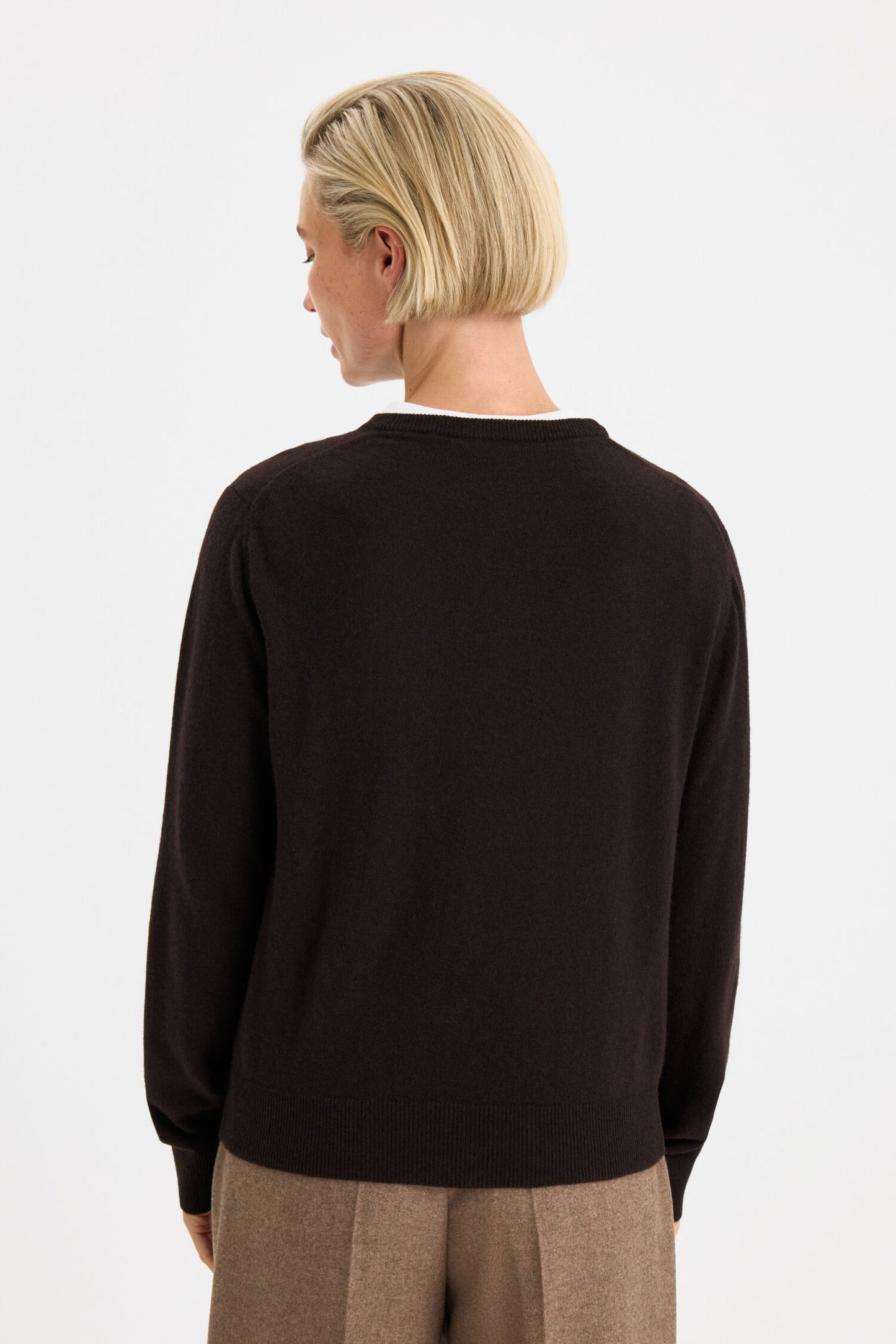 Soft Wool Crewneck Sweater Dark Chocolate Filippa K