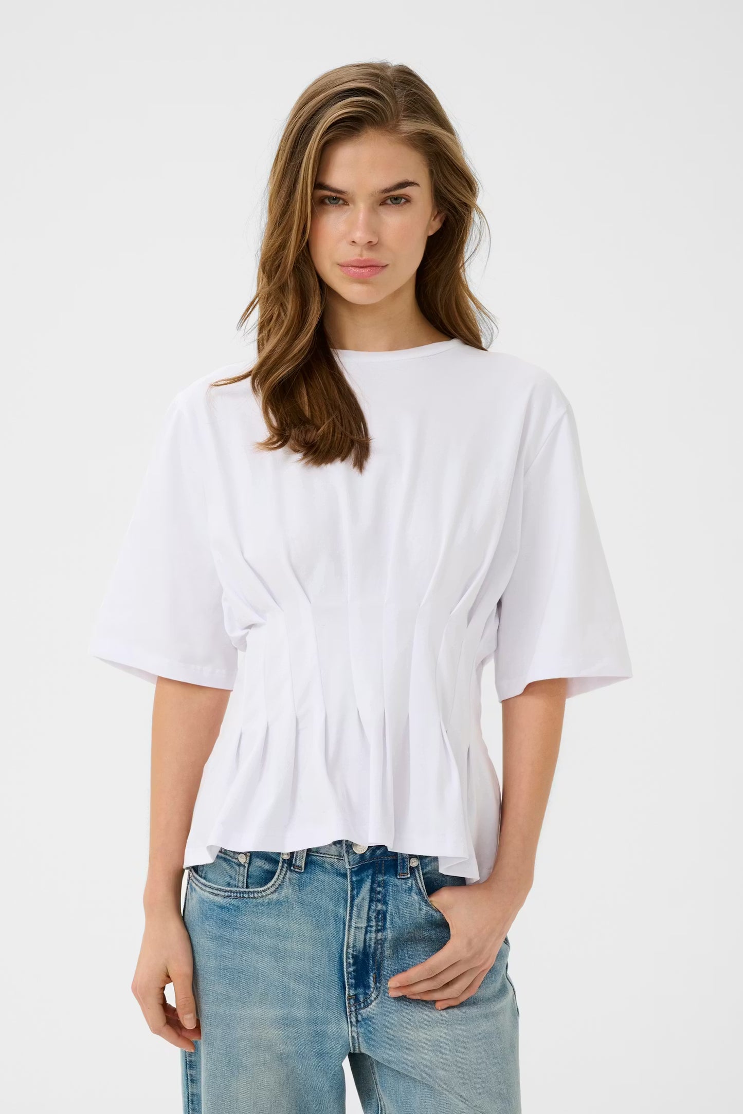 Inez T-shirt Bright White Gestuz