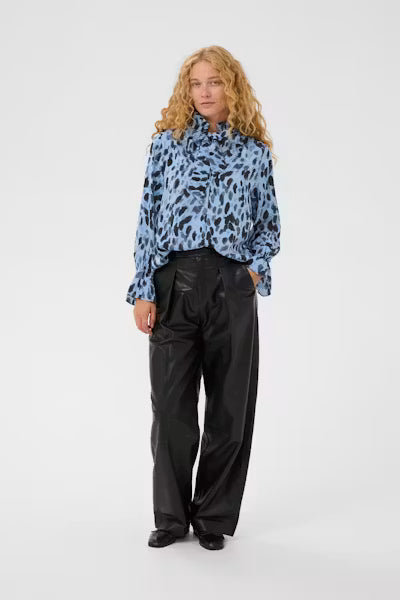 GracieIW Printed Blouse Blue Painted Dot InWear