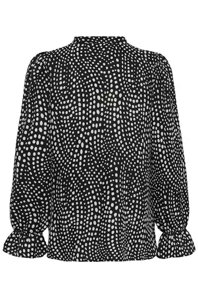 LibertyIW V-Neck Black Fade Dot InWear