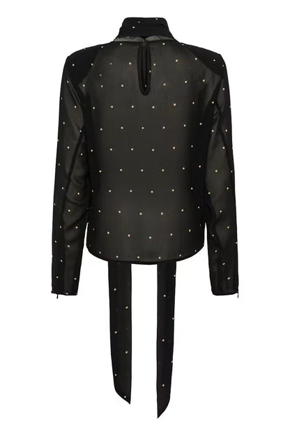 Dorthie P Blouse Khaki Dot Gestuz