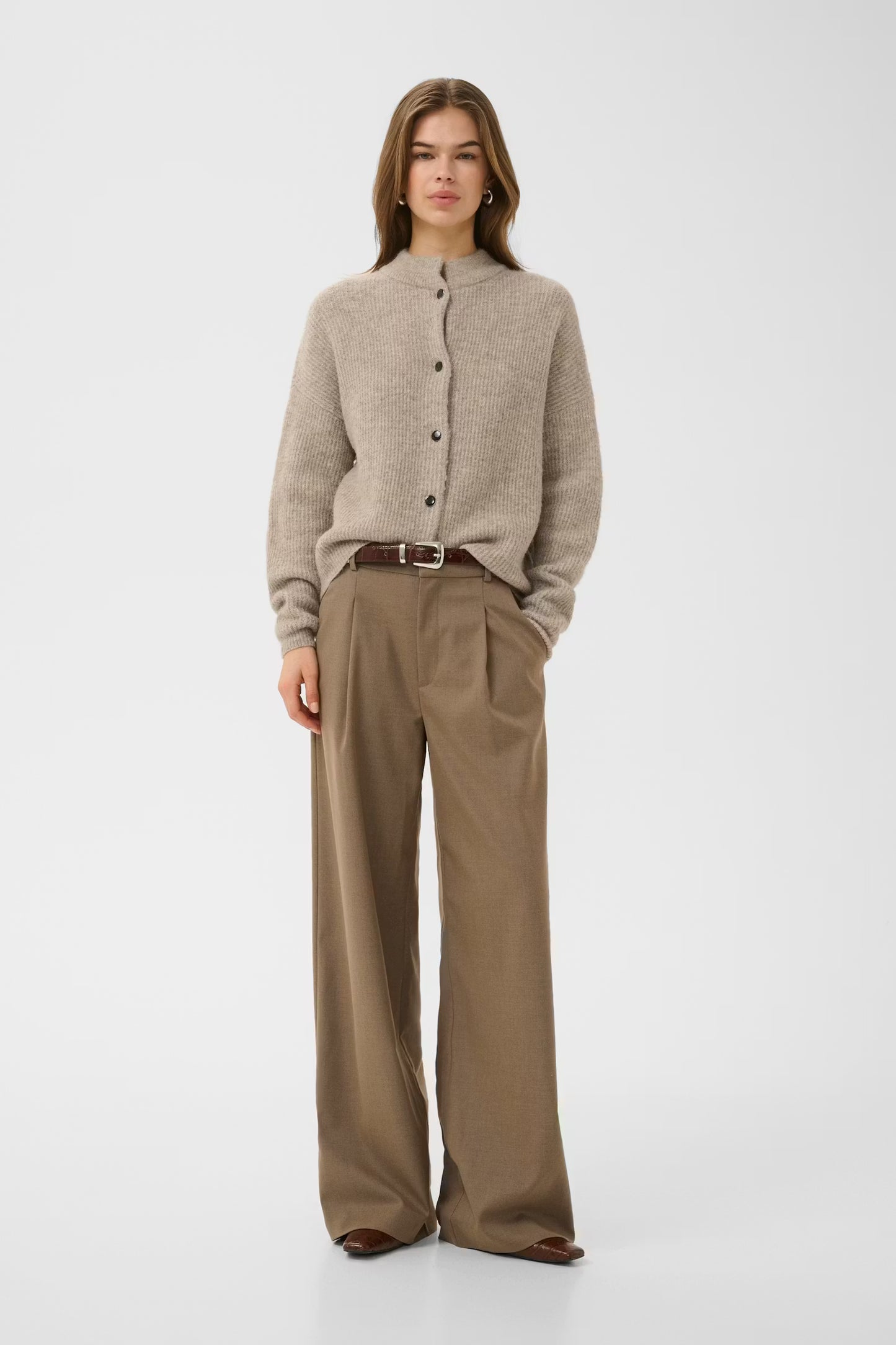 AlphaGZ Short Cardigan Warm Sand Gestuz