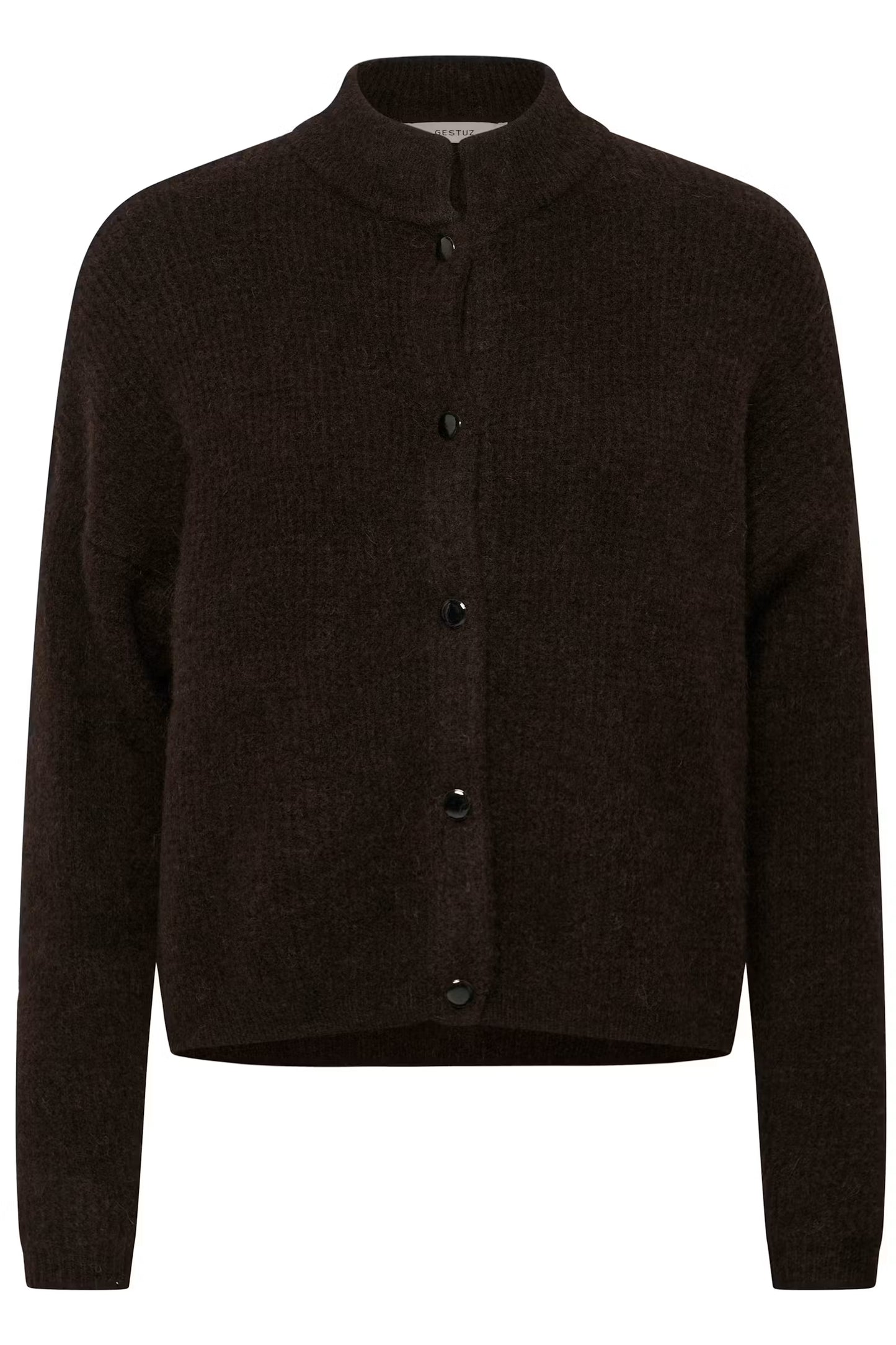 AlphaGZ Short Cardigan Ganache Melange/Brown Gestuz