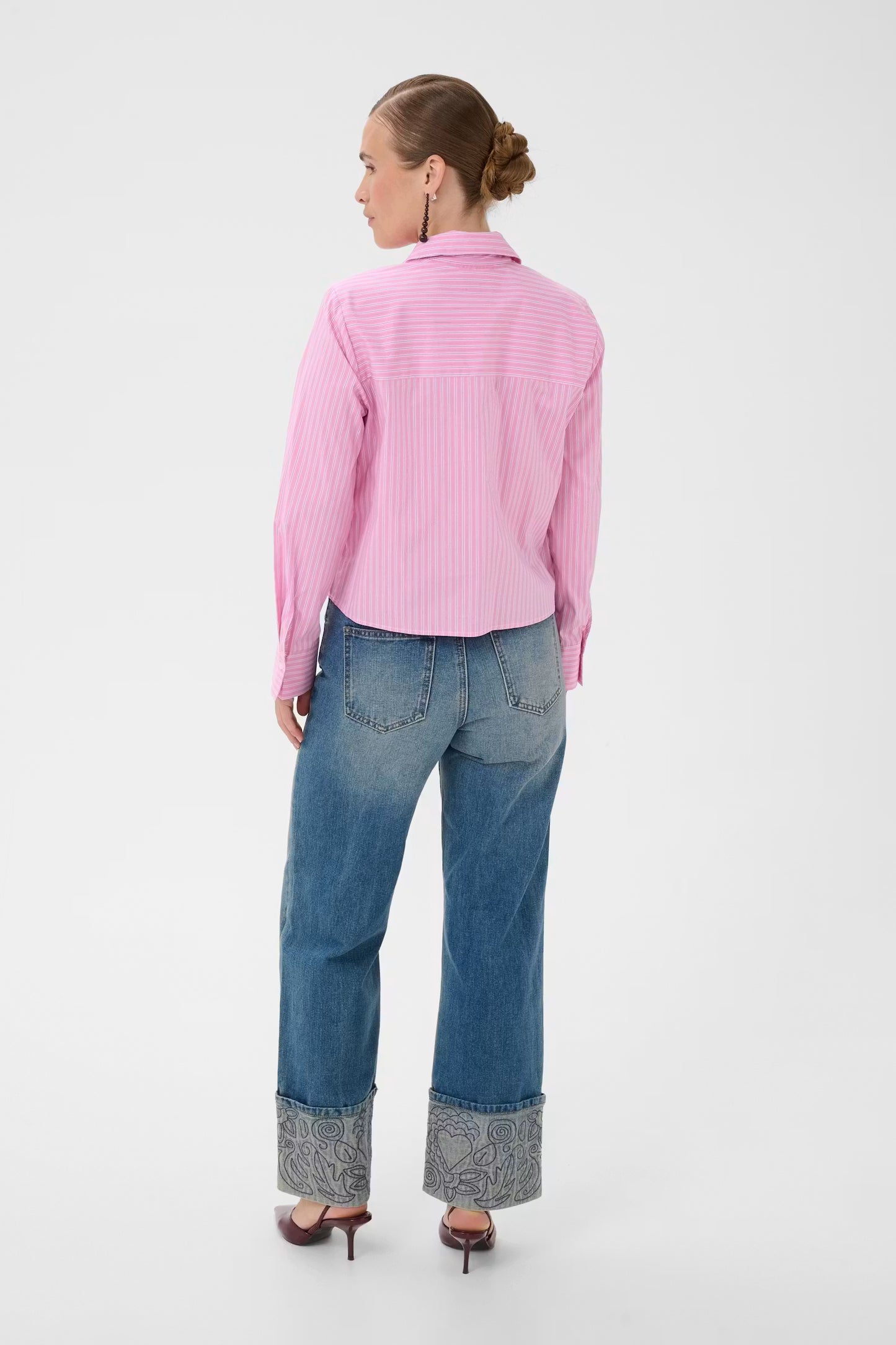 Ebony Shirt Pink Stripe
