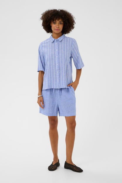 Arletty Shirt Powder Blue/Gardenia Stripe Culture