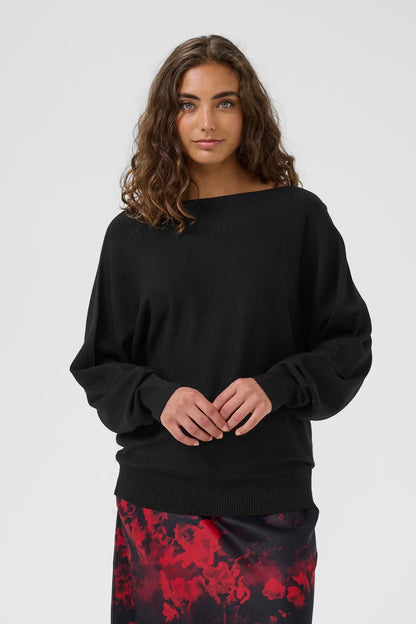Fay Batwing Jumper Black Culture