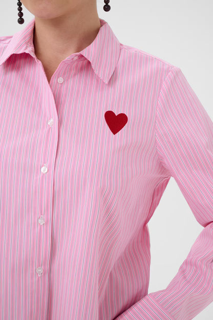 Ebony Shirt Pink Stripe