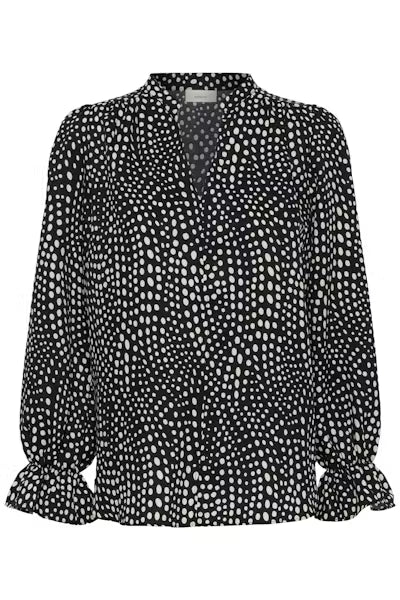 LibertyIW V-Neck Black Fade Dot InWear
