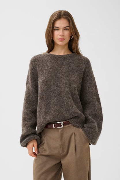 Alpha Pullover Chestnut Melange/Brown Gestuz