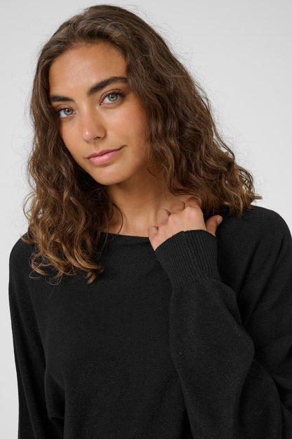 Fay Batwing Jumper Black Culture