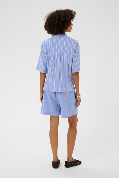 Arletty Shirt Powder Blue/Gardenia Stripe Culture