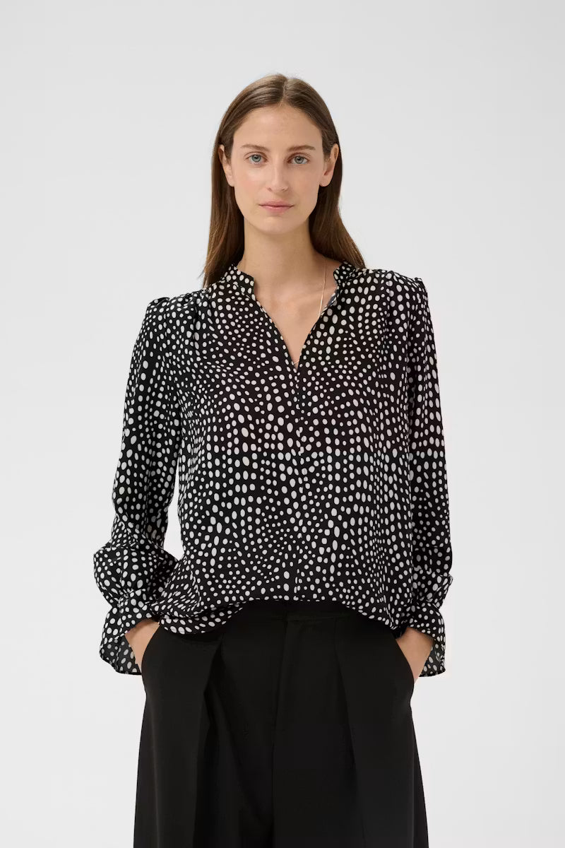 LibertyIW V-Neck Black Fade Dot InWear