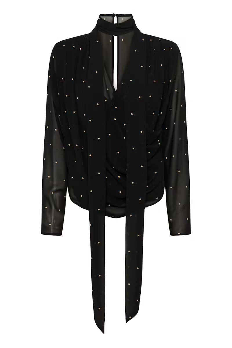 Dorthie P Blouse Khaki Dot Gestuz