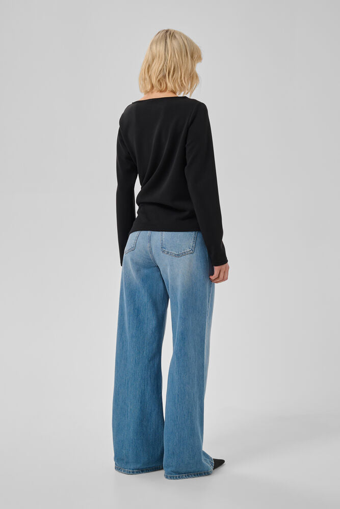 Helle Asymmetric Blouse Black My Essential Wardrobe