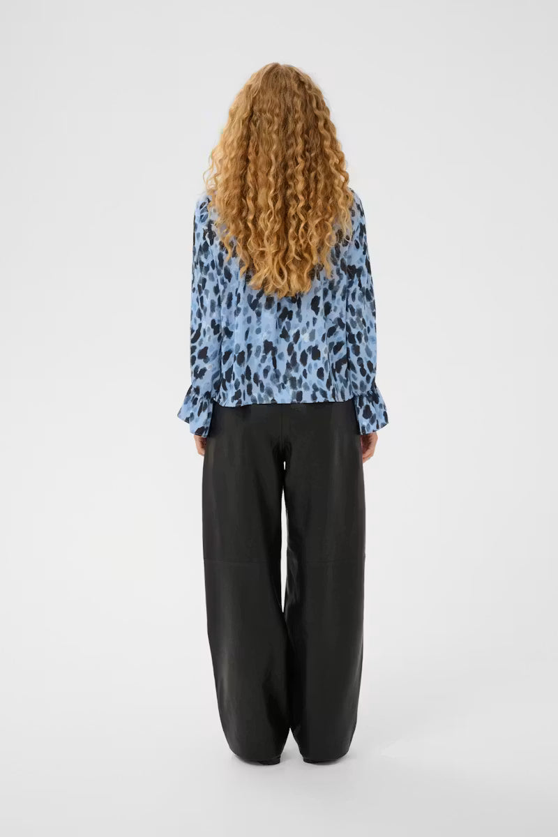 GracieIW Printed Blouse Blue Painted Dot InWear