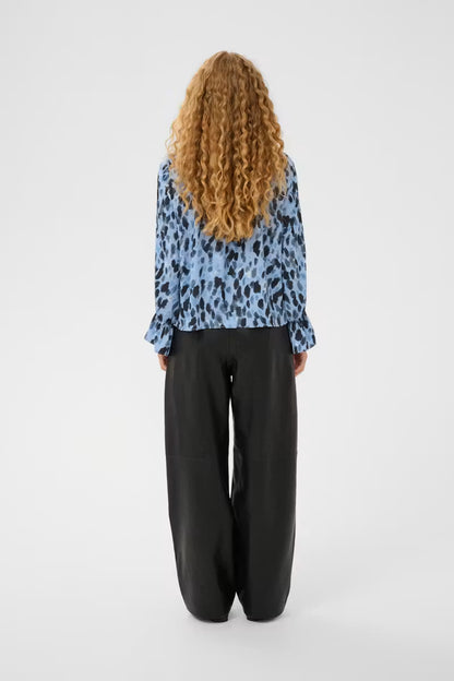 GracieIW Printed Blouse Blue Painted Dot InWear