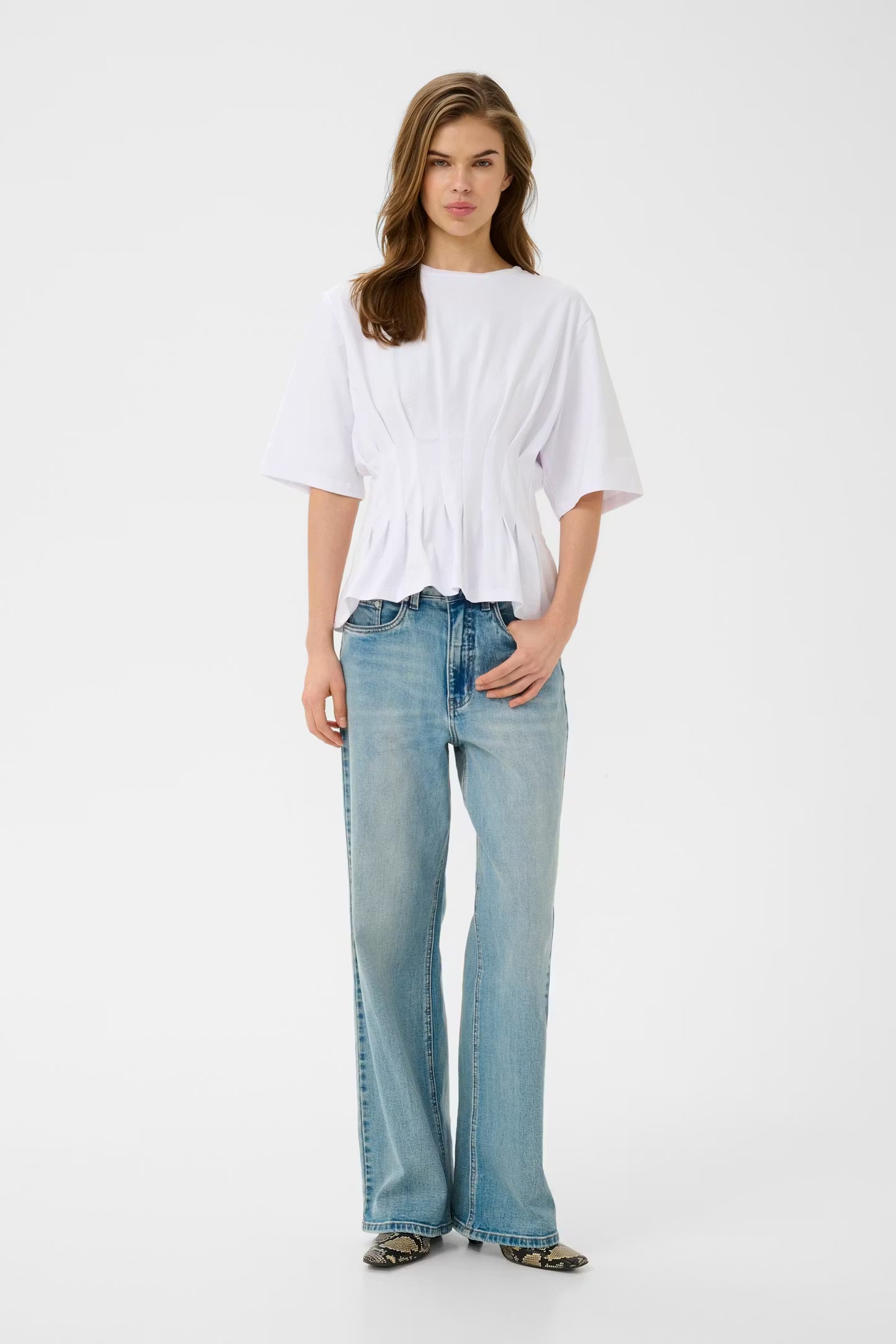 Inez T-shirt Bright White Gestuz