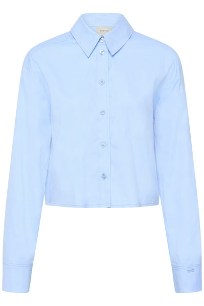 York Short Shirt Chambray Blue Melange Gestuz