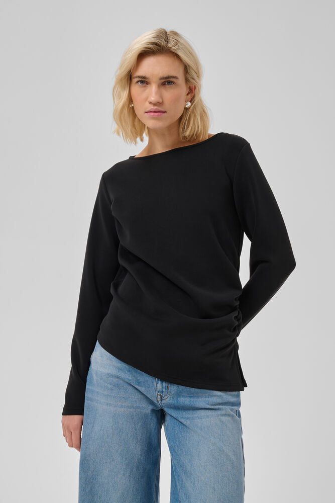 Helle Asymmetric Blouse Black My Essential Wardrobe