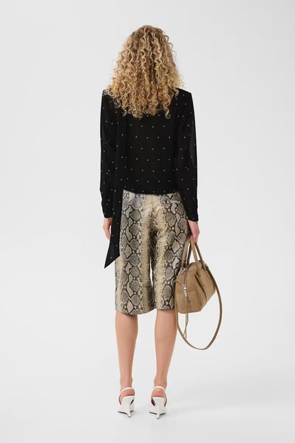 Dorthie P Blouse Khaki Dot Gestuz