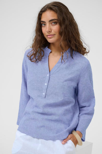 Arletty Blouse Powder Blue Culture