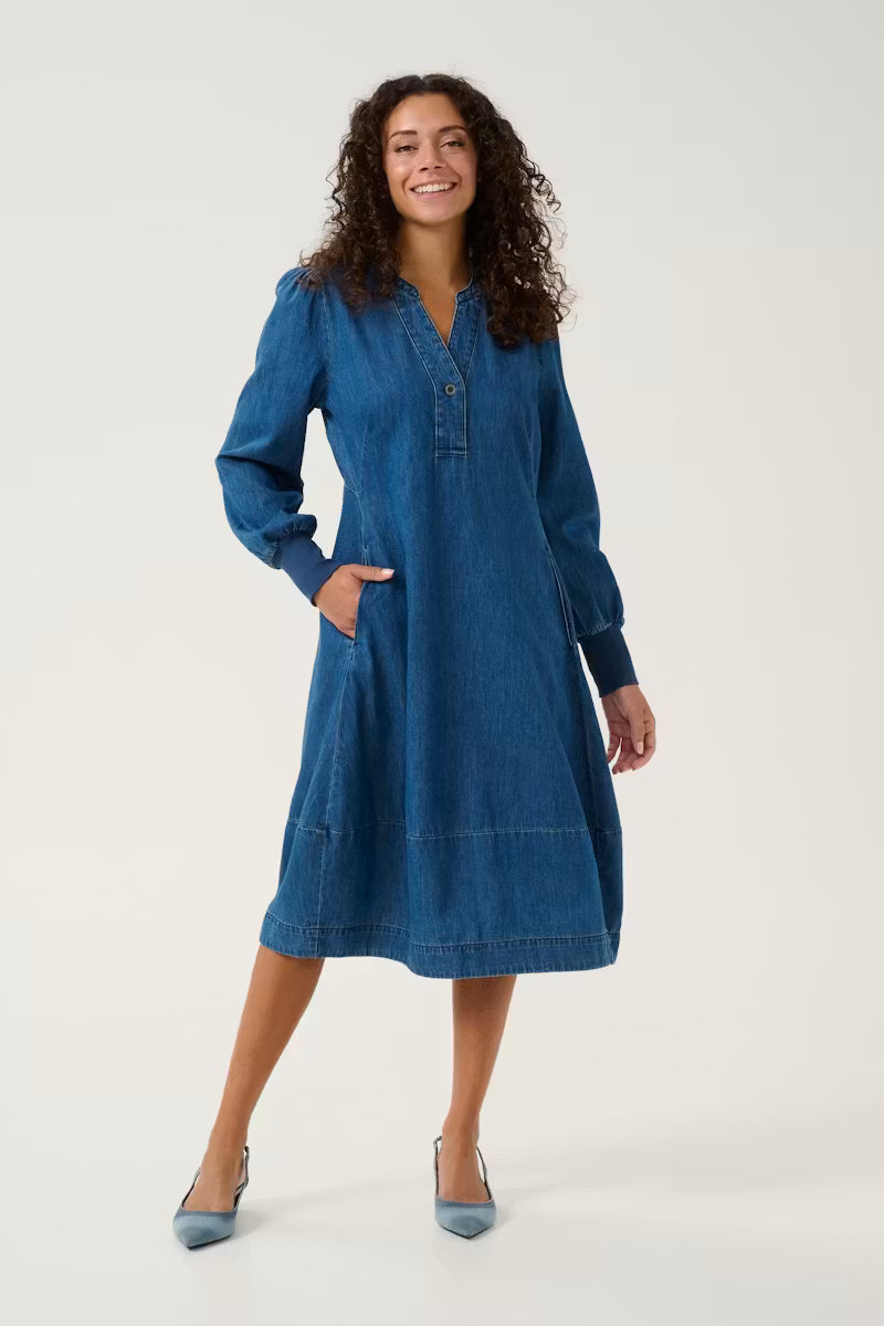 Allura Arpa Rib Dress Dark Blue Wash Culture