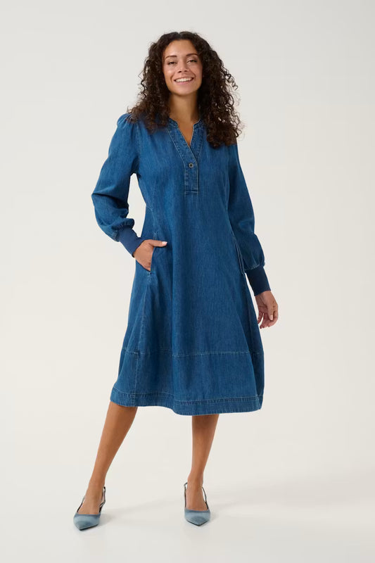 Allura Arpa Rib Dress Dark Blue Wash Culture