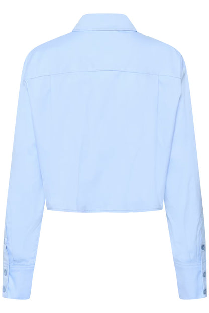 York Short Shirt Chambray Blue Melange Gestuz