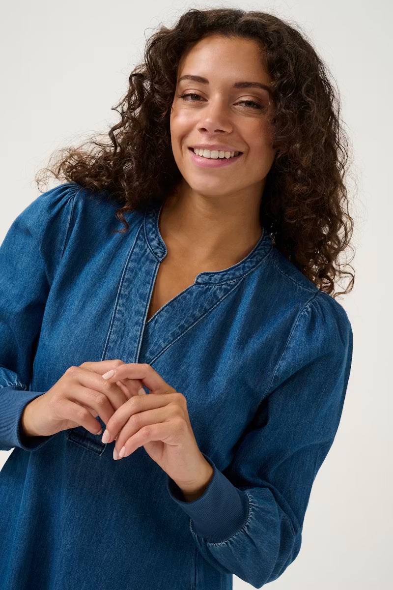 Allura Arpa Rib Dress Dark Blue Wash Culture