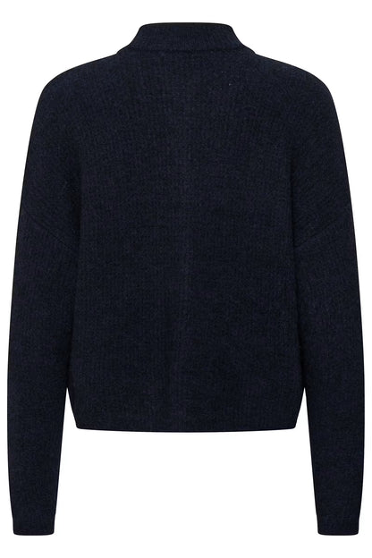 AlphaGZ Short Cardigan Navy Melange/Blue Gestuz