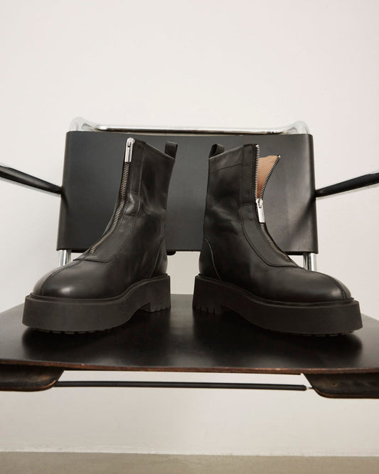 Alma Black Leather Flattered