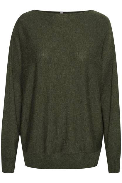 Annemarie Batwing Jumper Olive Night Mel Culture