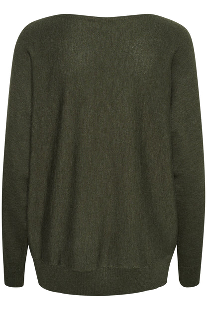 Annemarie Batwing Jumper Olive Night Mel Culture