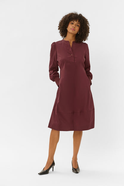 Antoinett Rib Dress Chocolate Truffle Culture