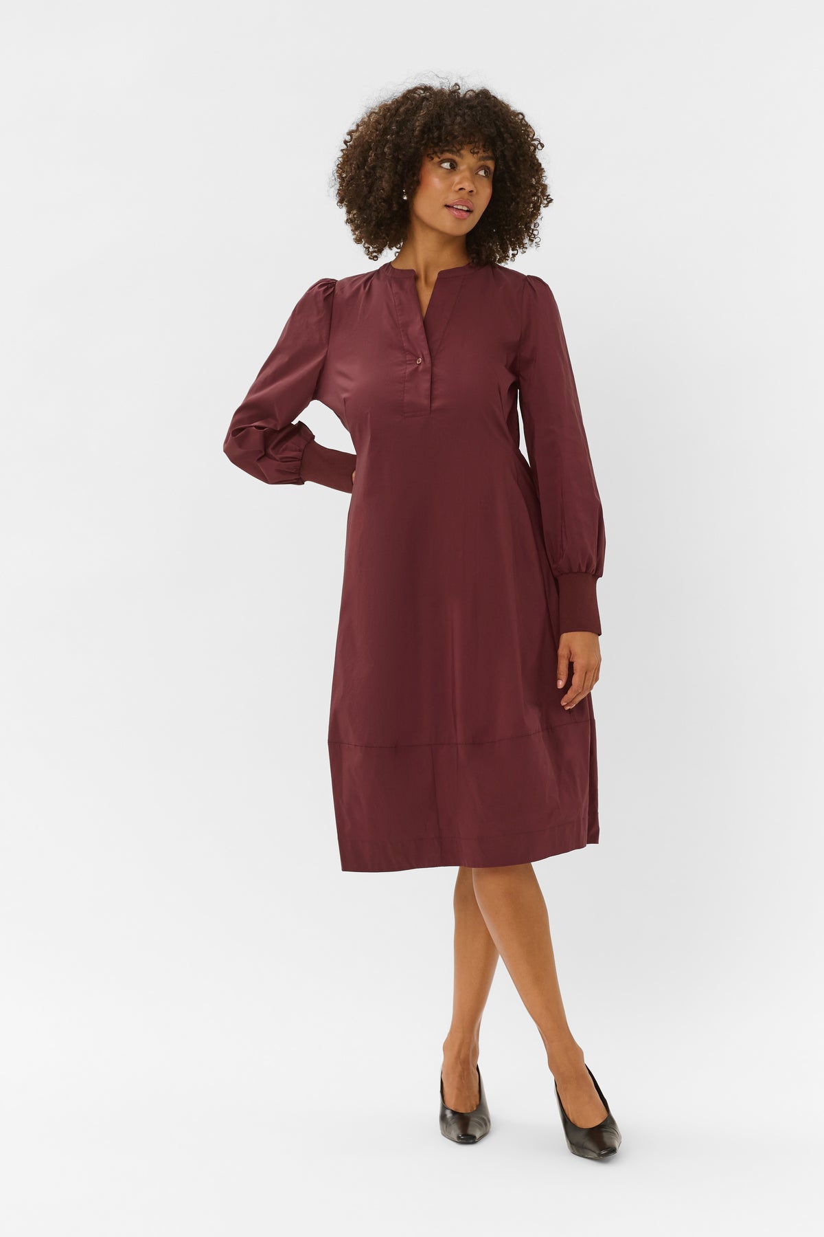 Antoinett Rib Dress Chocolate Truffle Culture