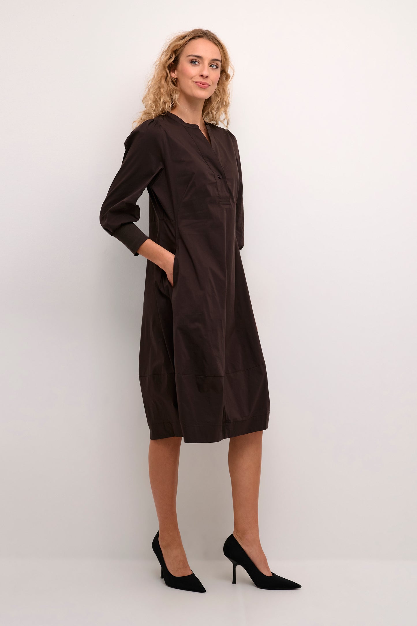 Antoinett 3/4 Sleeve Dress Demitasse Culture