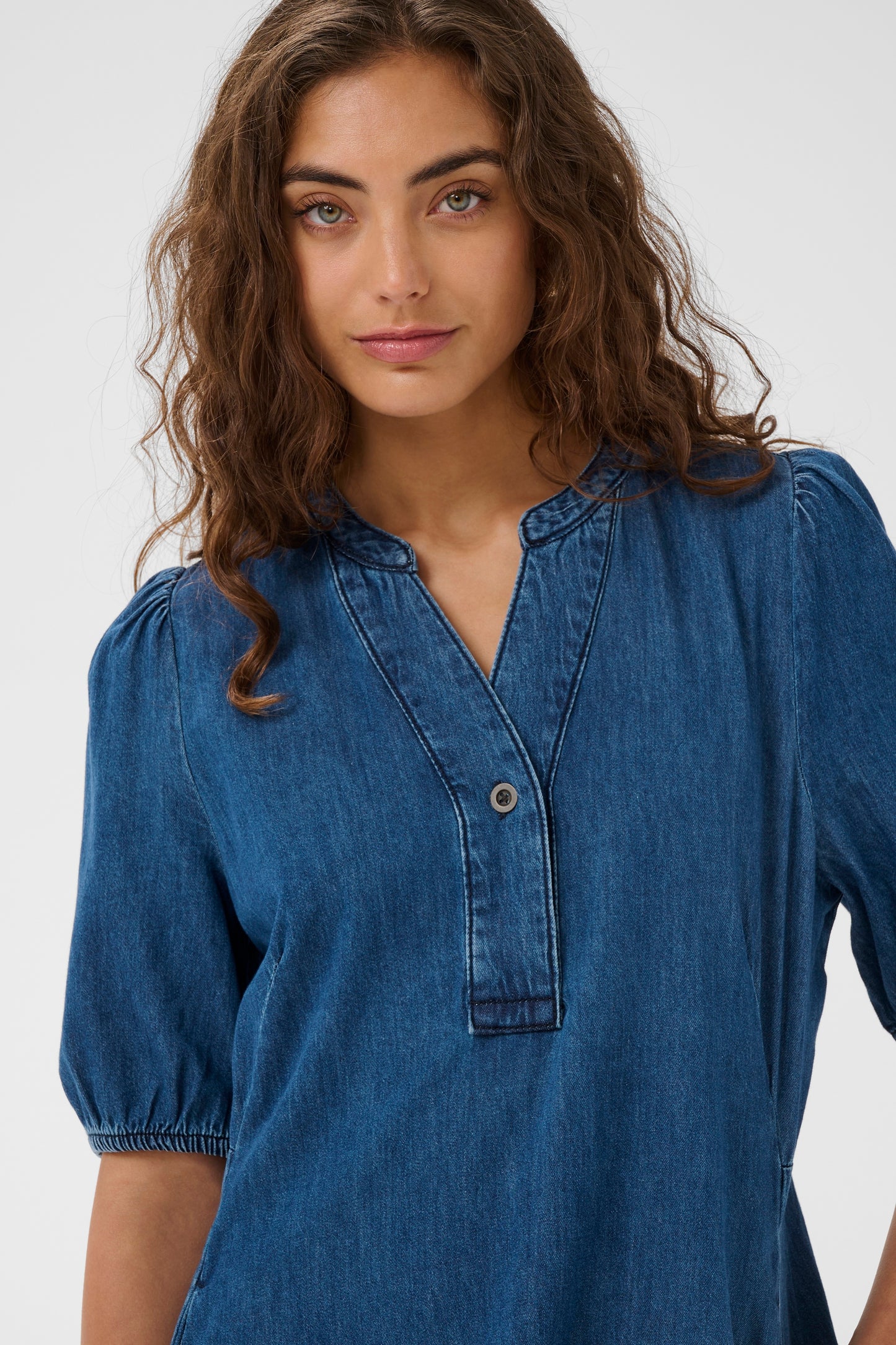 Berteline Arpa SS Dress Dark Blue Wash Culture