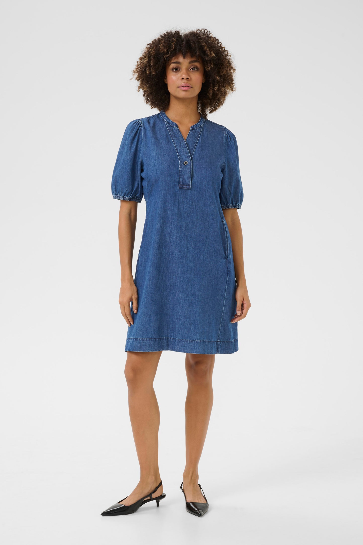 Berteline Arpa SS Dress Dark Blue Wash Culture