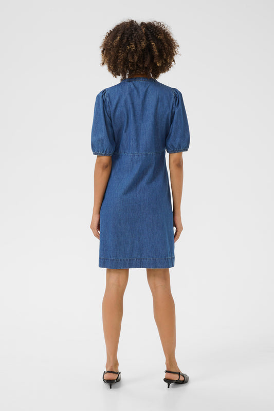 Berteline Arpa SS Dress Dark Blue Wash Culture