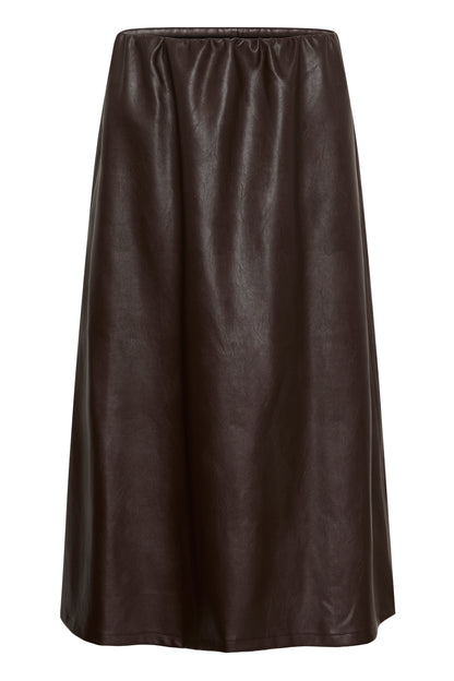 Lilli PU Skirt Coffee Bean Culture