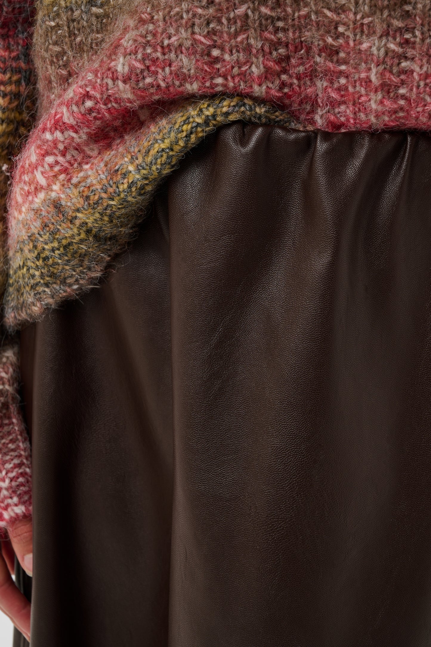 Lilli PU Skirt Coffee Bean Culture