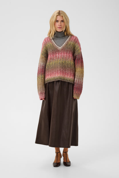 Lilli PU Skirt Coffee Bean Culture