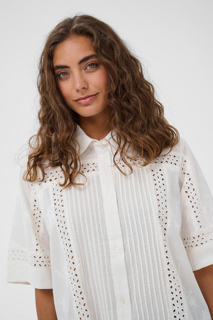 Sissa Shirt Spring Gardenia/White Culture