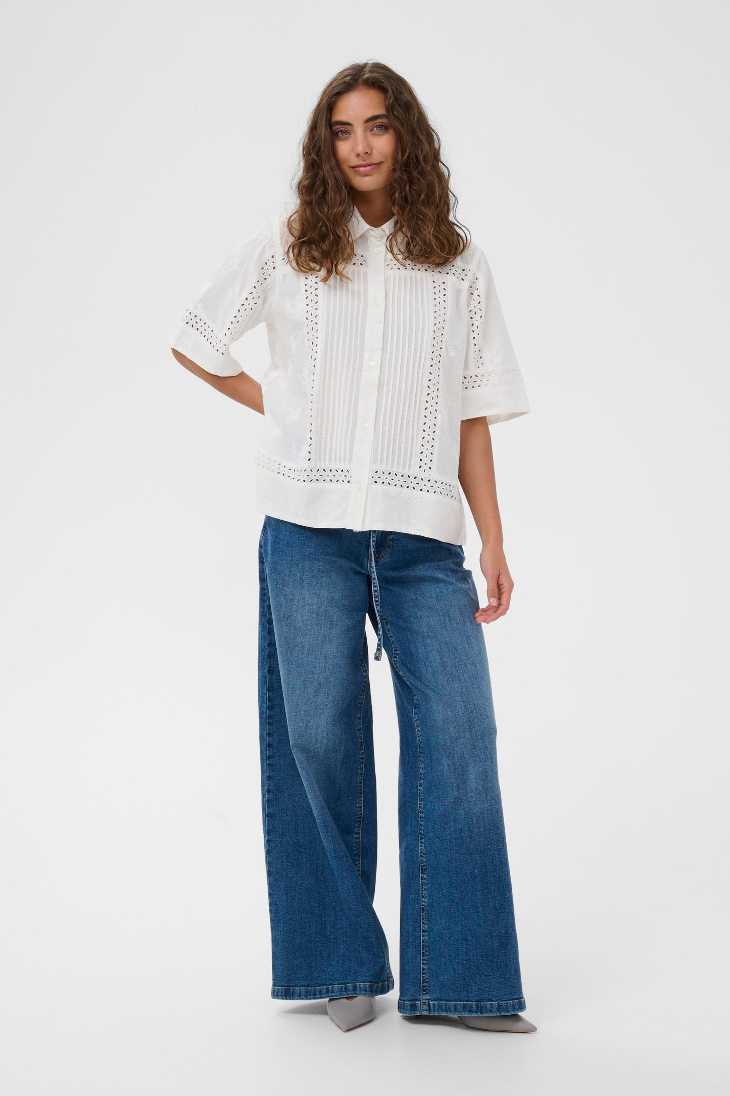 Sissa Shirt Spring Gardenia/White Culture