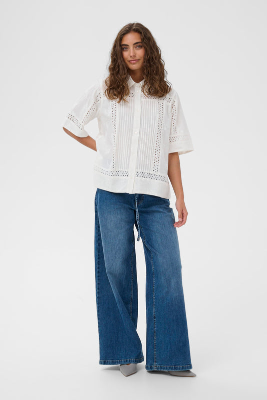 Sissa Shirt Spring Gardenia/White Culture